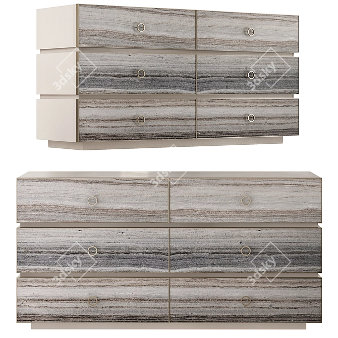 Modern Elegance Bedrock Dresser 3D model image 1