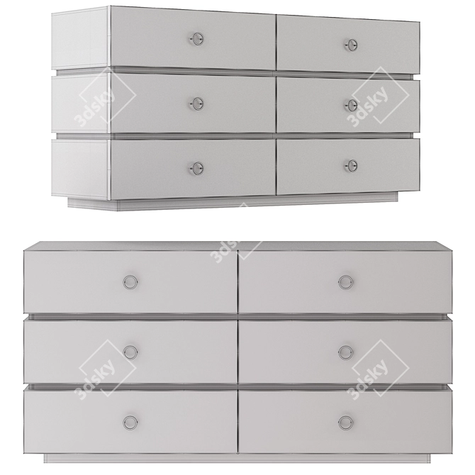 Modern Elegance Bedrock Dresser 3D model image 2