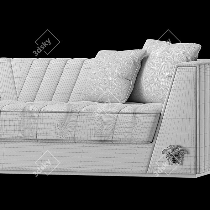 Luxurious Versace Home Sofa 3D model image 2