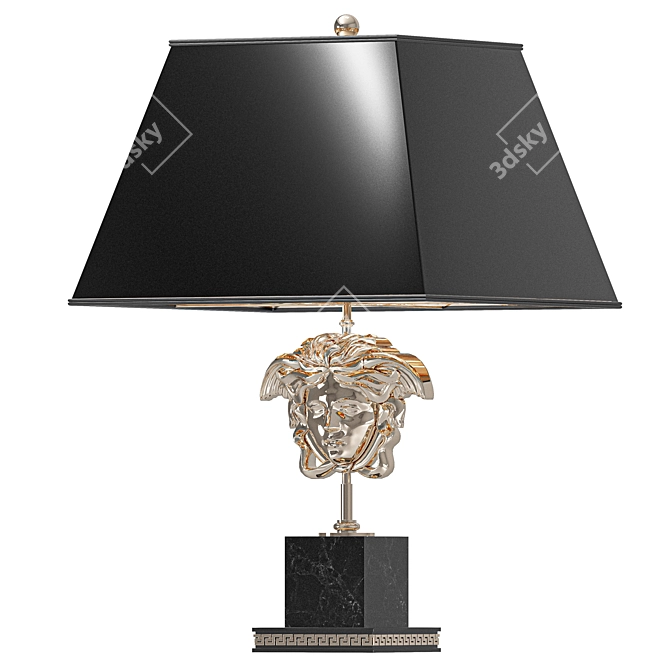 Luxury Versace Medusa Table Lamp 3D model image 1