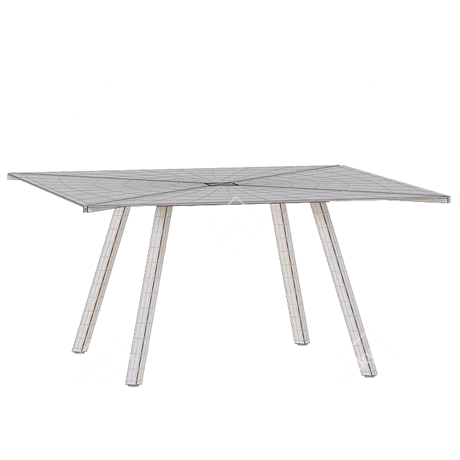 Suniva Steel Garden Table: Modern Outdoor Design 3D model image 2