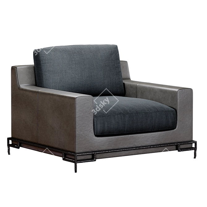 Customizable Liaigre Designer Armchair 3D model image 1