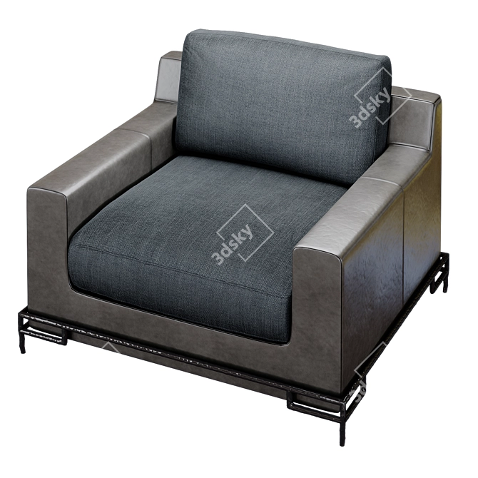 Customizable Liaigre Designer Armchair 3D model image 2