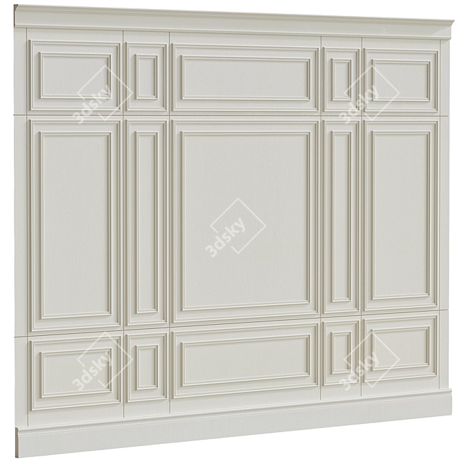 Decorative Plaster with Molding #64 3D model image 1