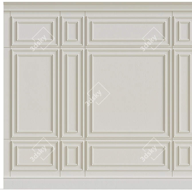 Decorative Plaster with Molding #64 3D model image 4