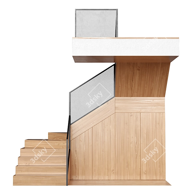 Modular Staircase Model Kit 3D model image 2