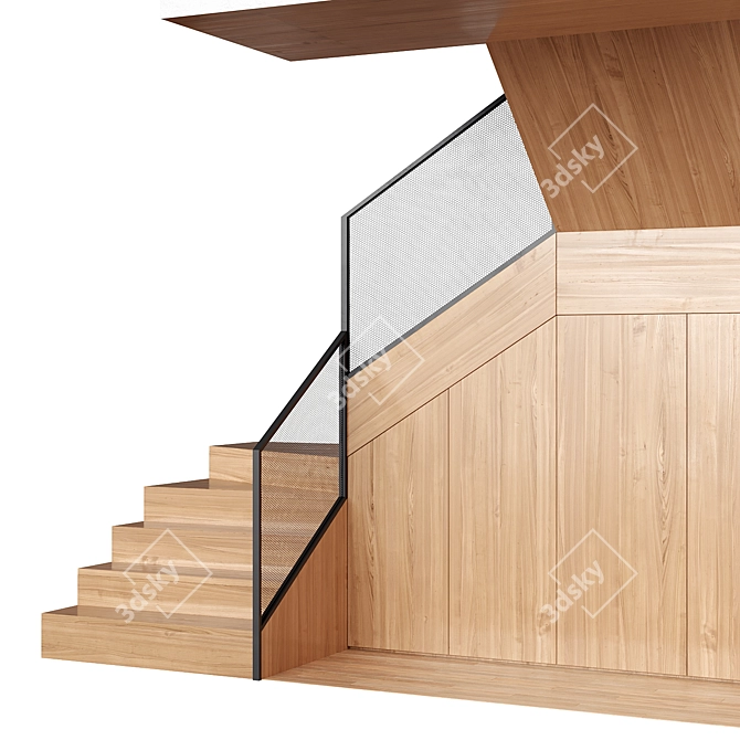 Modular Staircase Model Kit 3D model image 3