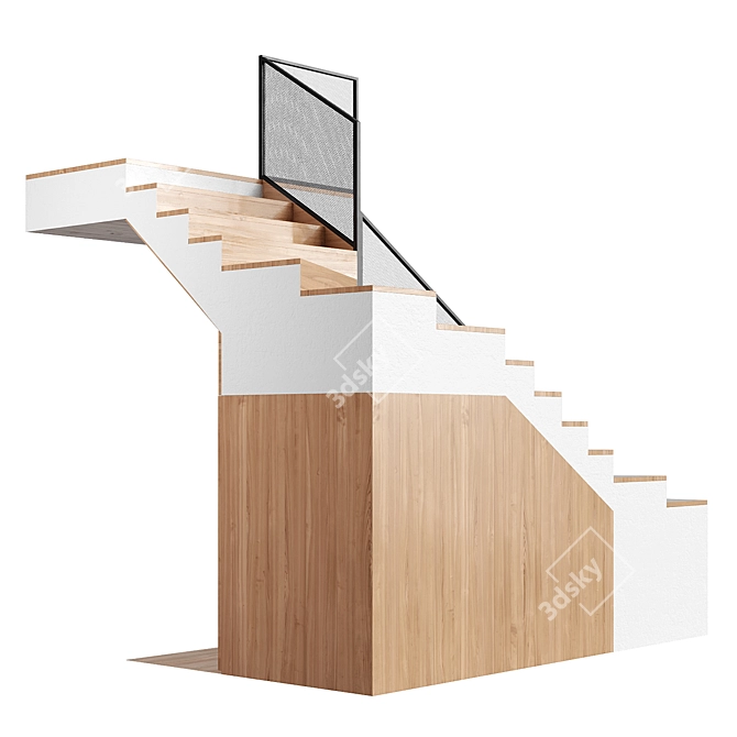 Modular Staircase Model Kit 3D model image 6