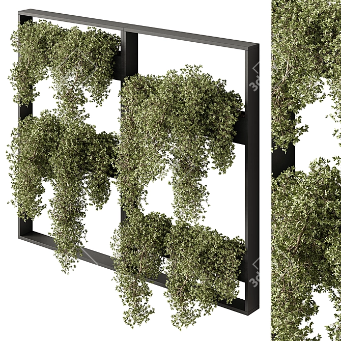 Urban Oasis: Hanging Plant Duo 3D model image 1