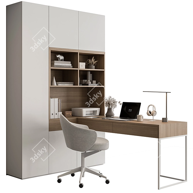 Modern Office Furniture Set 3D model image 1