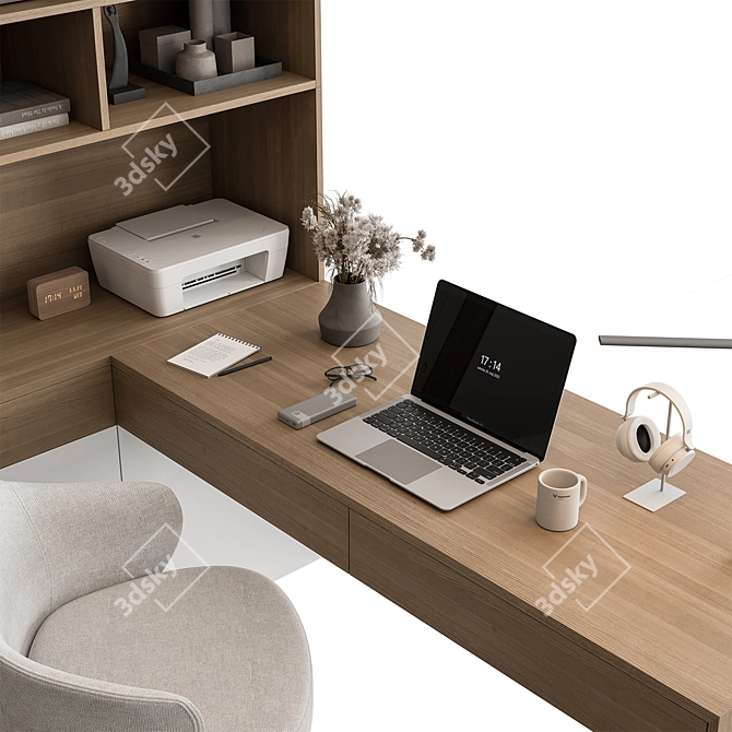 Modern Office Furniture Set 3D model image 2