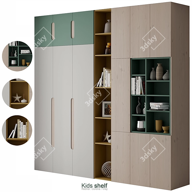 Adjustable Decor Shelf 3D model image 1