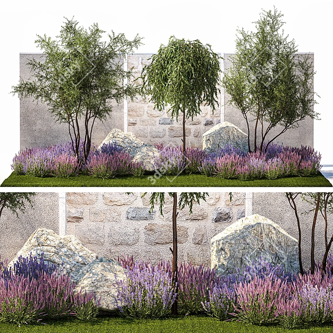 Title: Landscape Design Plant Collection 3D model image 1