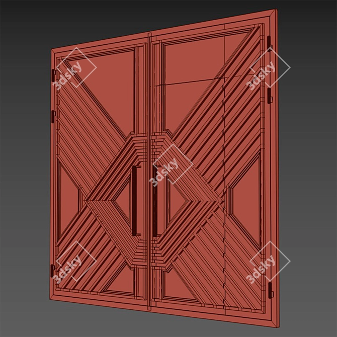 Black Loft Gate 3D Model 3D model image 5