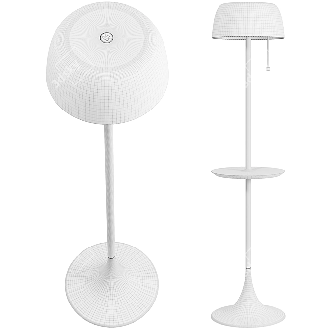 Elegant and Modern Wanda Floorlamp 3D model image 2