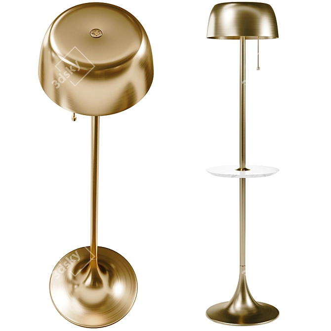 Elegant and Modern Wanda Floorlamp 3D model image 3