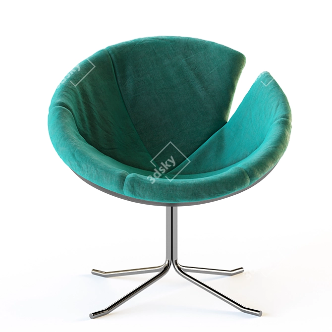 Flexible Fabric Armchair: Customizable Design 3D model image 3