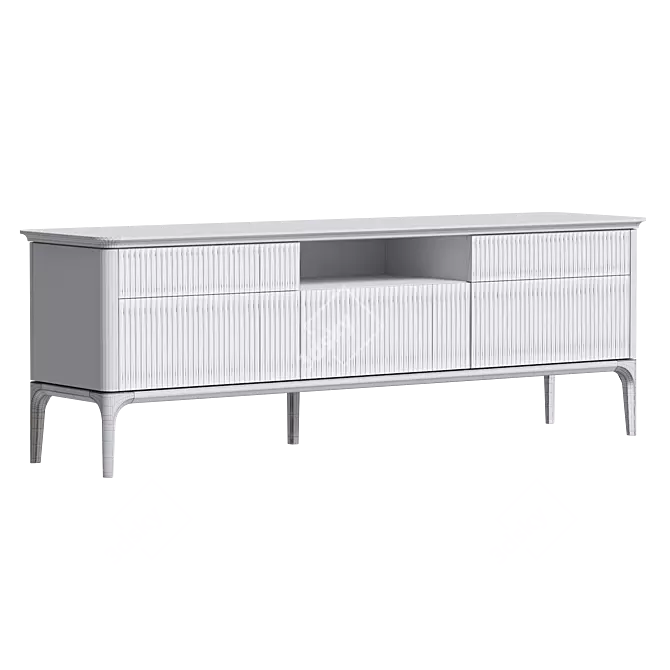 Primo Gold TV Stand Cabinet 3D model image 4