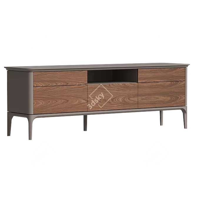 Primo Bosco TV Stand | Walnut 3D model image 1