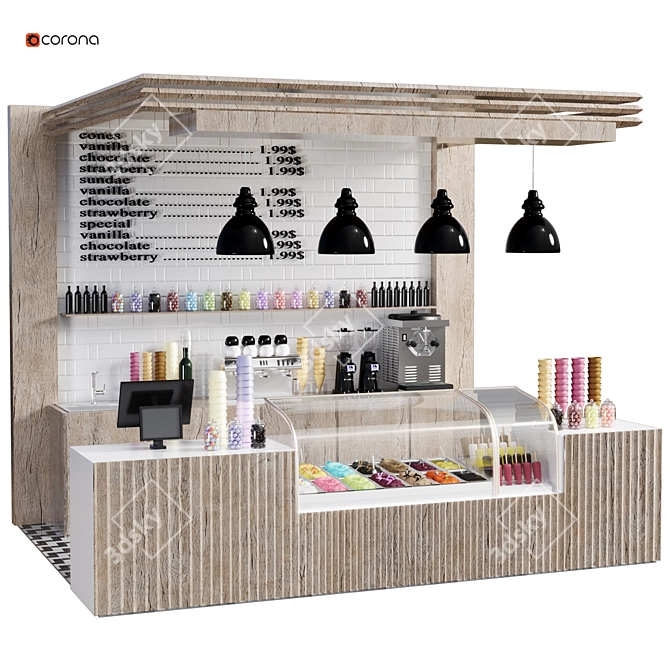 Restaurant Shop 2015 3D Models 3D model image 2