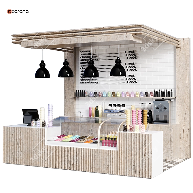 Restaurant Shop 2015 3D Models 3D model image 3