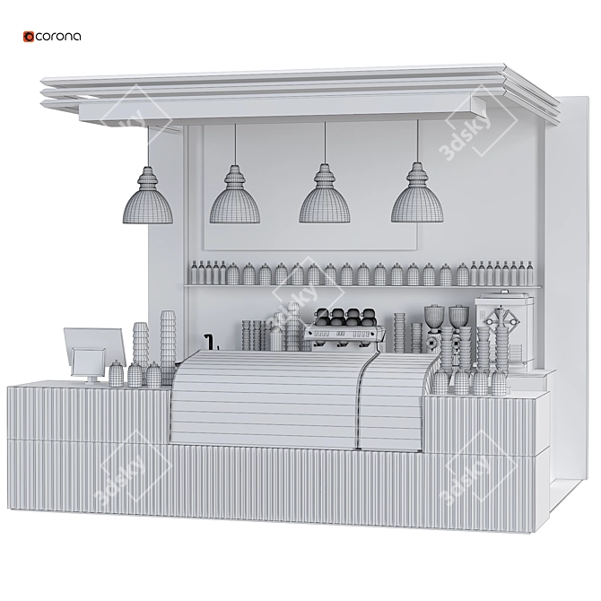 Restaurant Shop 2015 3D Models 3D model image 7