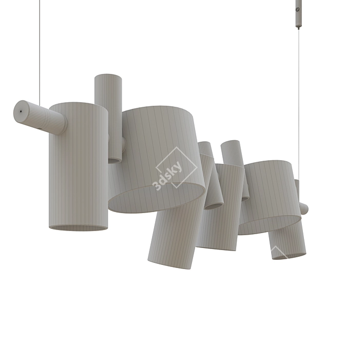 Sculptural LED Suspension Lamp 3D model image 3