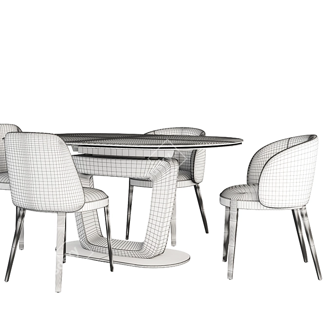 Sleek Calligaris Orbital Table Set 3D model image 3