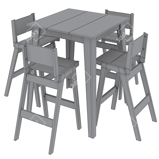 Loll Designs Alfresco Bar Set 3D model image 6