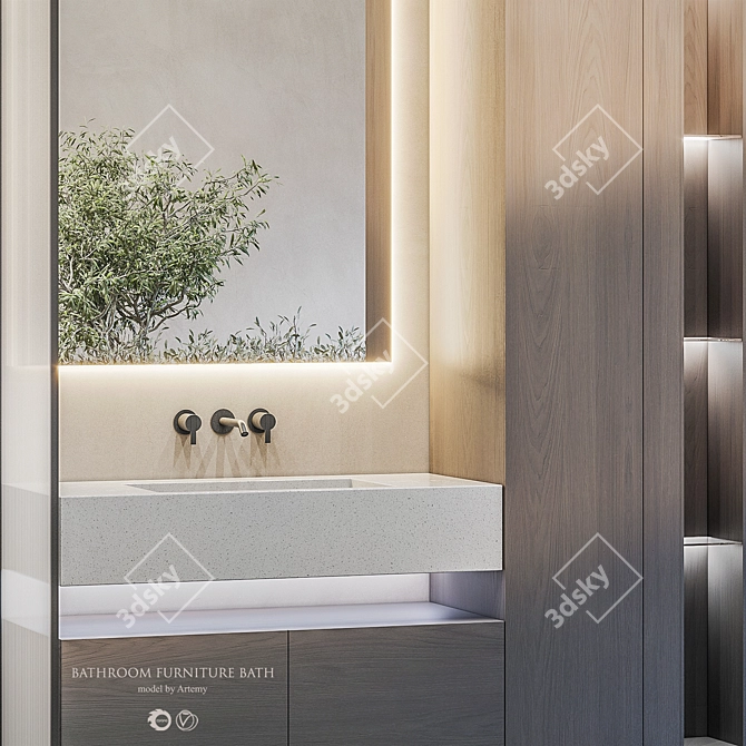 Bespoke Bathroom Furniture Set 3D model image 6