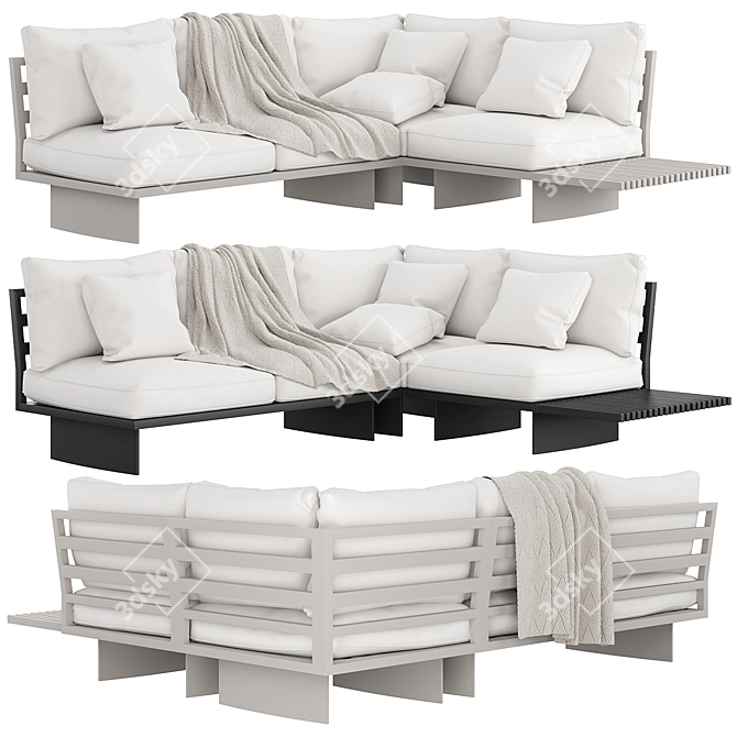 Modular Outdoor Sofa Eichholtz Royal Palm 3D model image 5