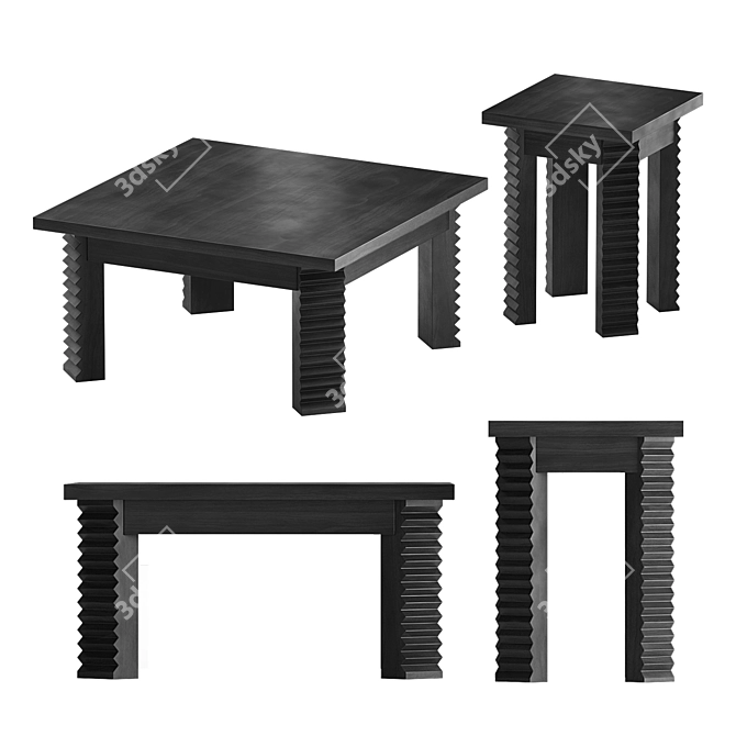 McMullin Co. Wyatt Table Set 3D model image 1