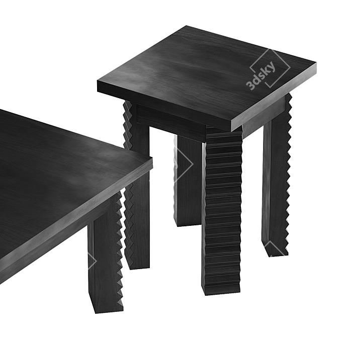 McMullin Co. Wyatt Table Set 3D model image 2