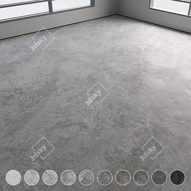 Polished Seamless Concrete Flooring 3D model image 1