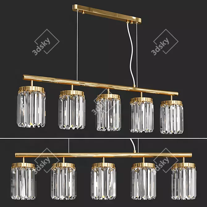 Elegant Odeon Classic Chandelier 3D model image 1