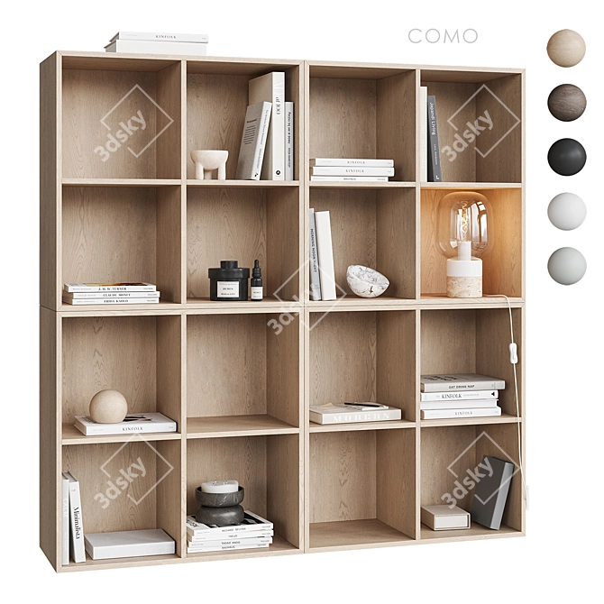 Modern Wall Mounted Shelf COMO 3D model image 1