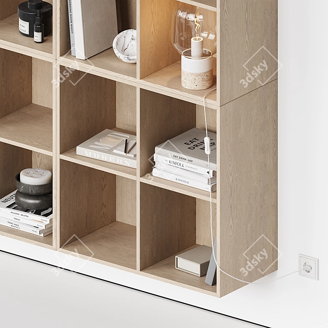 Modern Wall Mounted Shelf COMO 3D model image 4