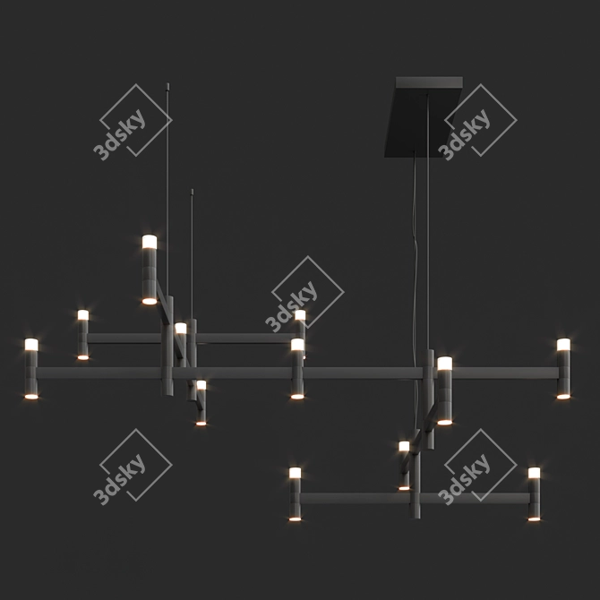 Sonneman Staccato LED Pendant 3D model image 3