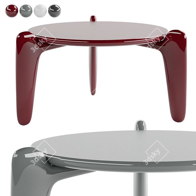 Designer Roche Bobois Triangular End Table 3D model image 1