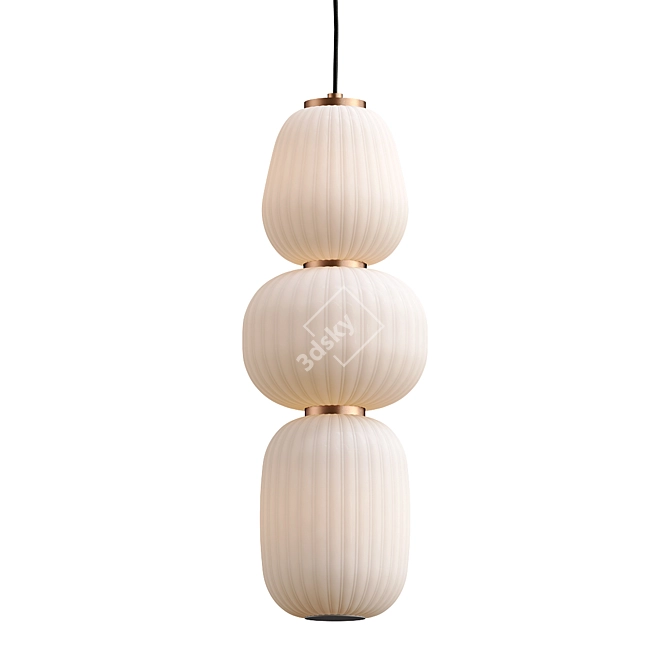  Triple Stacked Pendant Light 3D model image 1