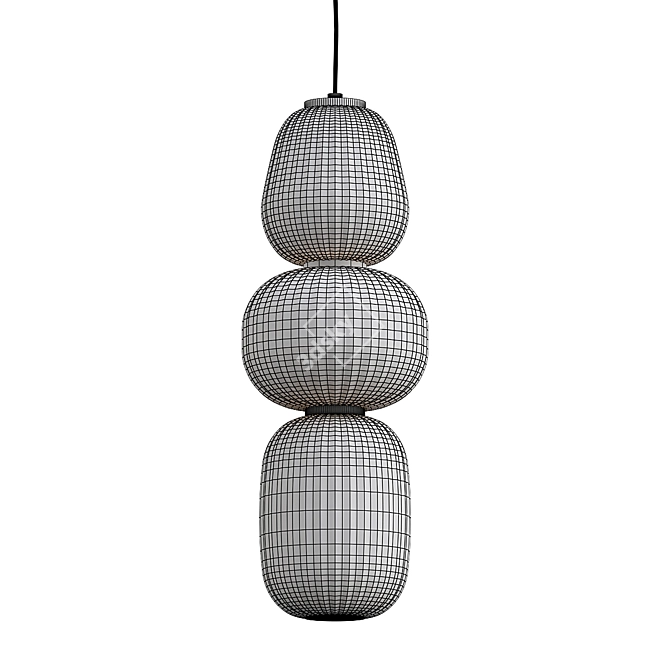  Triple Stacked Pendant Light 3D model image 3