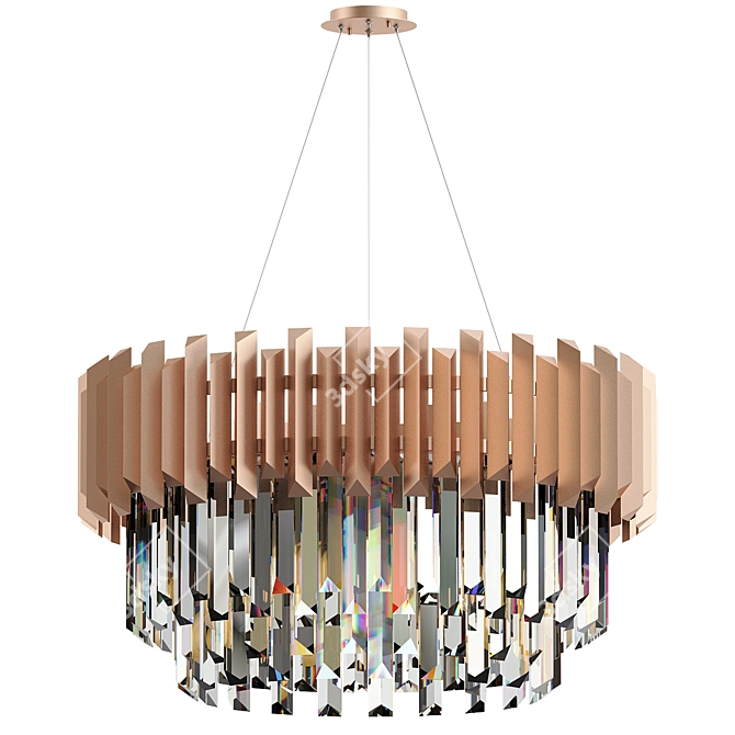 Elegant Seneca Falls Chandelier Fixture 3D model image 1