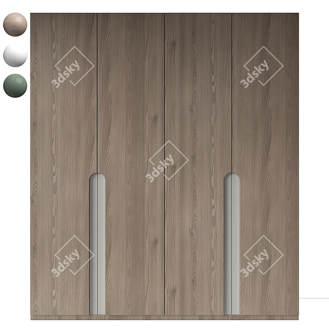  Editable Modern Wardrobe Set 3D model image 1