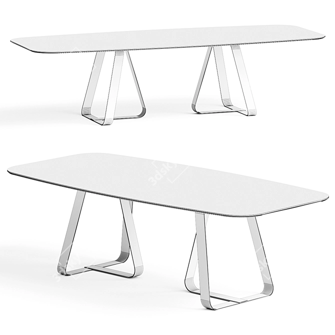 Modern Calligaris Dining Table Set 3D model image 2