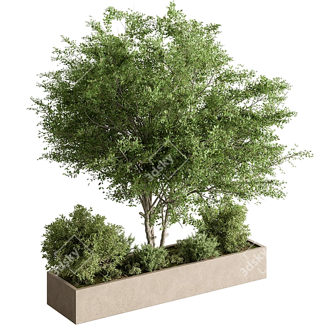 Green Haven Outdoor Plant Box 3D model image 1