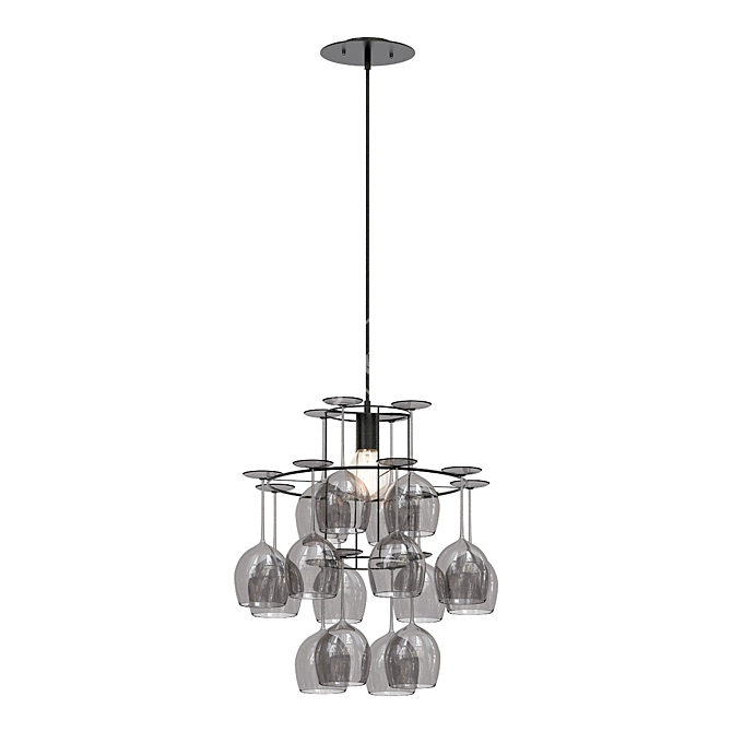 Rustic 19'' Chandelier Vintage Style 3D model image 2