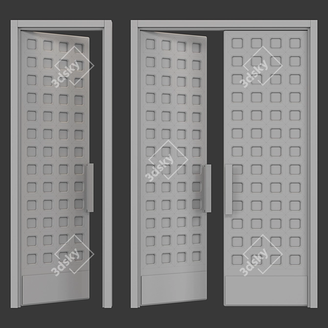 Visualized Exterior Door Model 3D model image 5