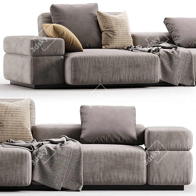 Modern Brick Lane 2-Seater Sofa 3D model image 2