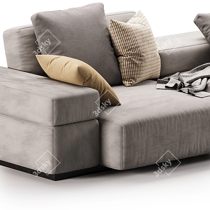 Modern Brick Lane 2-Seater Sofa 3D model image 3