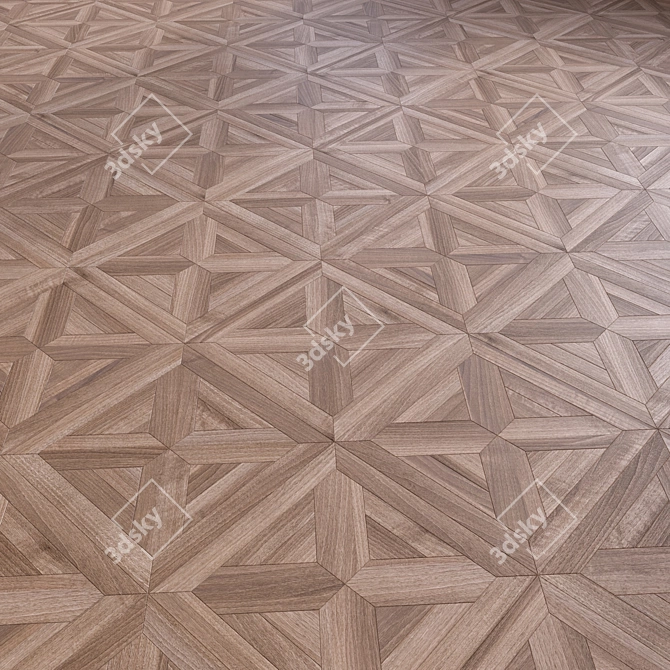 High-Quality 3D Wooden Flooring Model 3D model image 2